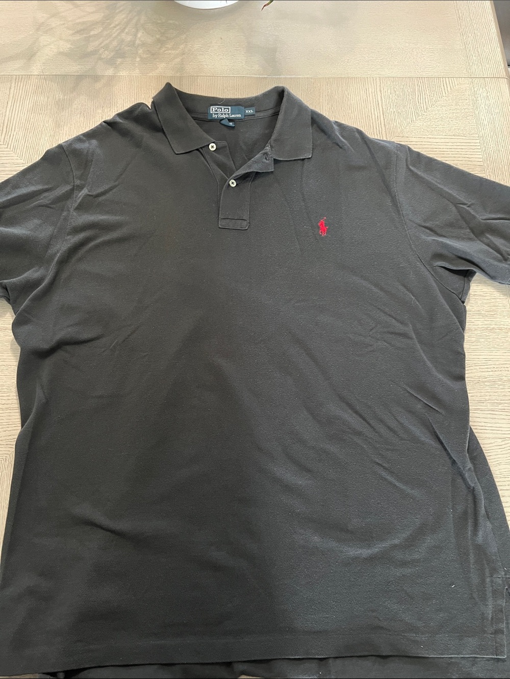 Ralph Lauren Black Polo with Red Pony Embroidery